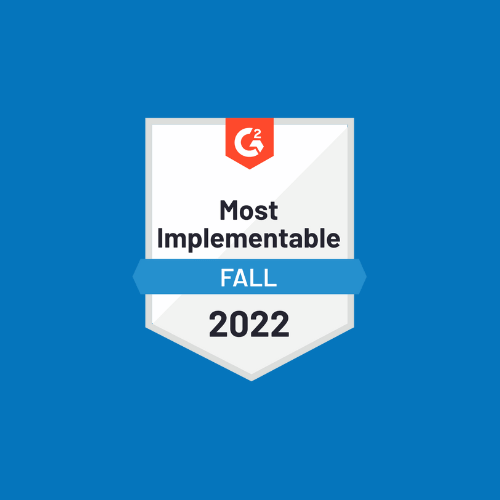 G2 Most Implementable Fall, Recruiting Software 2022