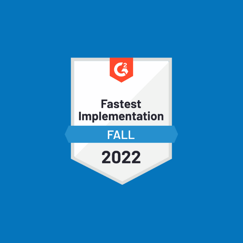 G2 Fastest Implementation Fall, Recruiting Software 2022