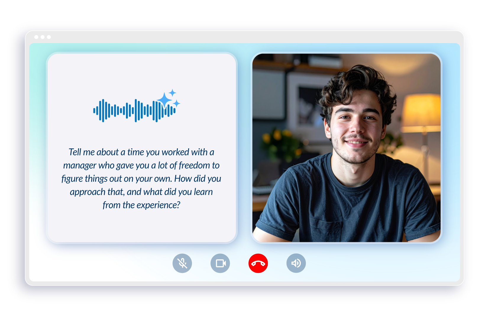 AI Interviewer desktop experience