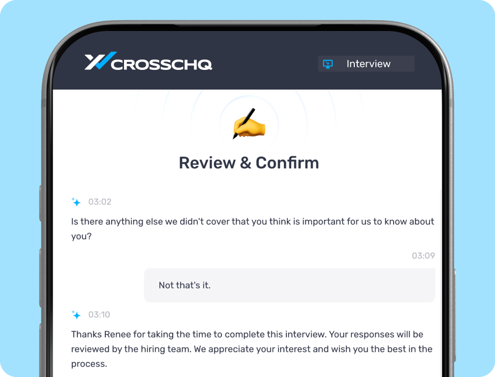 Candidate Review Transcript